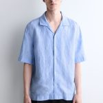 Linen Short-Sleeve Shirt Blue