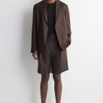Linen Drawstring Shorts Brown