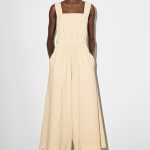 Wide-Leg Jumpsuit Beige