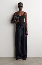 Wide-Leg Pants Navy