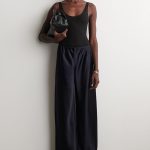 Wide-Leg Pants Navy