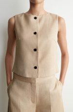 Slim Vest Beige - Image 3