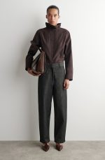 Mock-Neck Shirt Brown - Image 2