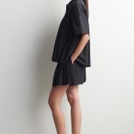 Cotton Pleated Shorts Navy