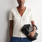 Knitted Short-Sleeve Cardigan