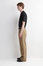 Cotton Wide-Leg Pants Beige - Image 2