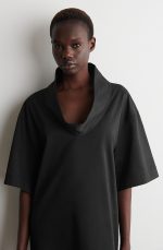 Mock-Neck Dress Black - Image 3