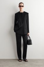 Round-Neck Blazer Black - Image 2
