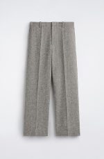 Linen Straight Trousers Gray - Image 4