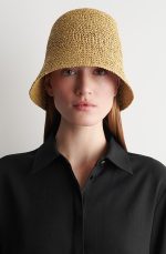 Sculptural Straw Fisherman Hat Beige - Image 2