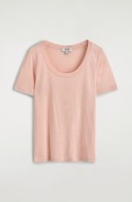 Silk Slim T-Shirt Pink - Image 4