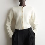 Cotton Slim Cardigan White