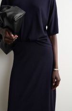 Wool Skirt Navy - Image 3