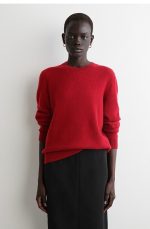 Cashmere Round-Neck Sweater Red