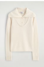 Slim Layered Wool Knitwear Ivory White - Image 4