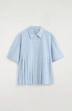 Pleated Shirt Blue - Image 4