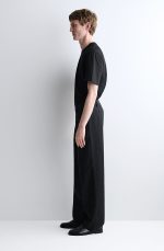 Cotton Wide-Leg Pants Black - Image 2