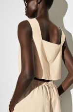 Wide-Leg Jumpsuit Beige - Image 3