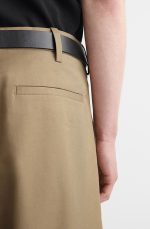 Cotton Wide-Leg Pants Beige - Image 3