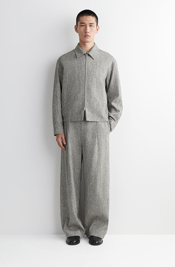 O1CN01ZAo78Z1u7vxZfHhW5_!!4611686018427380567-0-item_pic Linen Wide-Leg Trousers Gray - Image 1