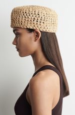 Raffia Beret Beige - Image 3
