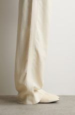 Leather Ballet Flats In Ivory White Summer Model - Image 3