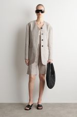 Straw Woven Curved Shoulder Bag Black - Image 2