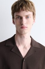 Knitted Shirt Brown - Image 3