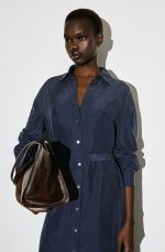 Silk Shirt Navy - Image 3