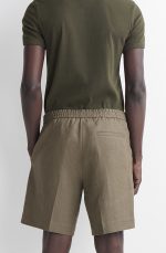 Linen Shorts Khaki - Image 3