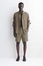 Linen Shorts Khaki