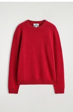 Cashmere Round-Neck Sweater Red - Image 4