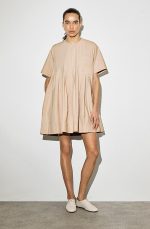 Round-Neck Dress Beige