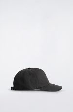 Cotton Blend Twill Baseball Cap Black - Image 4