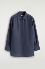 Silk Shirt Navy - Image 4
