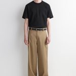 Cotton Wide-Leg Pants Beige