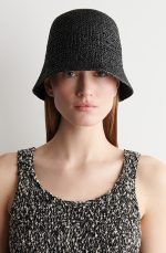 Sculptural Straw Fisherman's Hat Black - Image 2