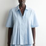 Pleated Shirt Blue
