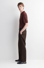 Linen Tapered Pants Brown - Image 2