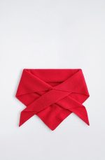 Unisex Cashmere Triangle Scarf Red