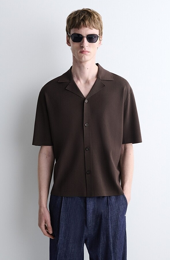 O1CN01nipp0l1u7vxXMOvyO_!!4611686018427380567-0-item_pic Knitted Shirt Brown - Image 1