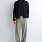 Linen Straight Trousers Gray