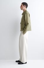 Denim Pleated Trousers - Image 2