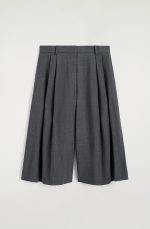 Wool Wide-Leg Pants Gray - Image 4