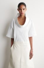 Mock-Neck Top White