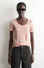 Silk Slim T-Shirt Pink