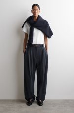 Cotton V-Neck T-Shirt White - Image 2