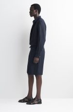 Linen Drawstring Shorts Navy - Image 2