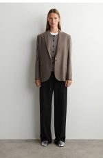 Leather Ballet Flats In Silver - Image 2