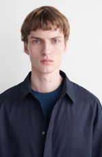 Cotton Shirt Navy - Image 3